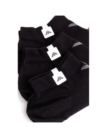 Emporio armani skarpety stopki calza bawełna czarne wygodne 3-pack