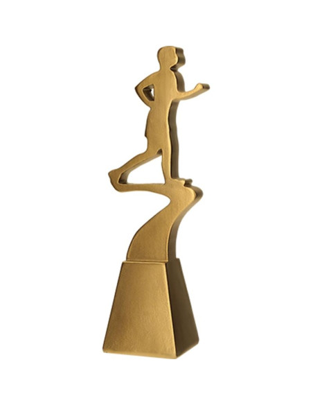 Figurka odlewana - złota linia biegacz