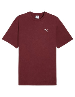 Koszulka męska puma ess elevated relaxed wash tee bordowa 688048 96 2