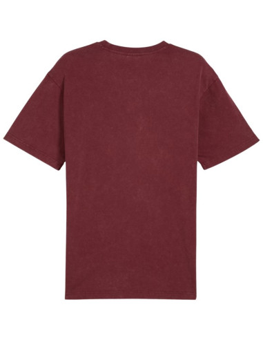 Koszulka męska puma ess elevated relaxed wash tee bordowa 688048 96