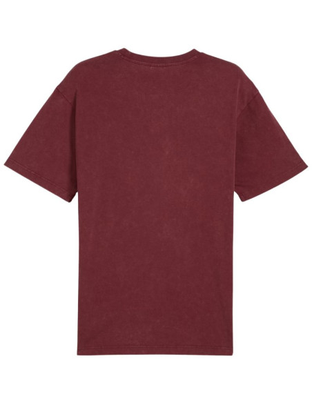 Koszulka męska puma ess elevated relaxed wash tee bordowa 688048 96