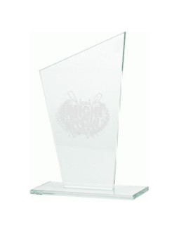 Trofeum szklane grawerowane