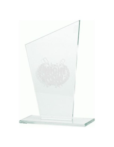 Trofeum szklane grawerowane