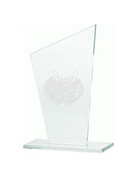 Trofeum szklane grawerowane