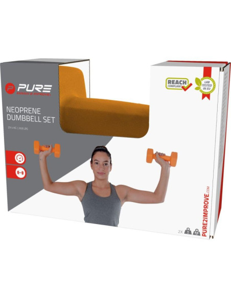 Zestaw hantli neopren 2x4kg pure 2 improve