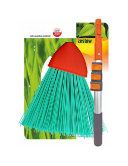 Zestaw ogrodowy miotła premium drążek teleskopowy