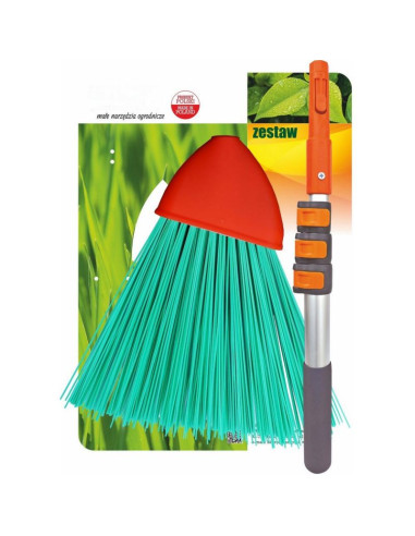 Zestaw ogrodowy miotła premium drążek teleskopowy