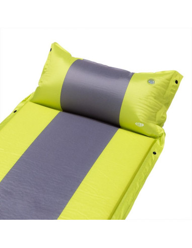 Mata samopompująca z poduszką nils camp nc4349 zielono-szara