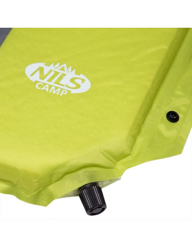 Mata samopompująca z poduszką nils camp nc4349 zielono-szara