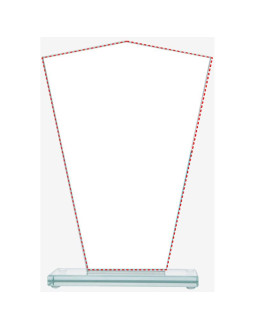 Trofeum szklane z rozklejoną podstawą