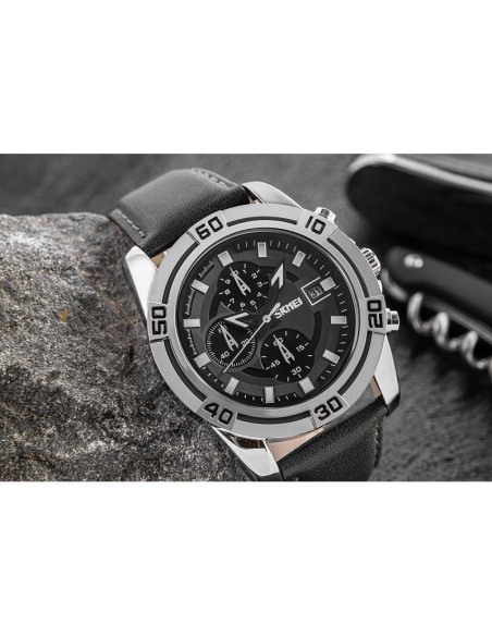 Zegarek męski skmei 9156sibk + box