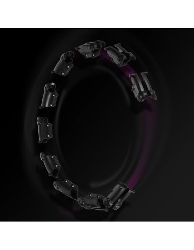 Zestaw hula hop hhw11 black z wypustkami i obciążnikiem + pas br163 black plus size hms