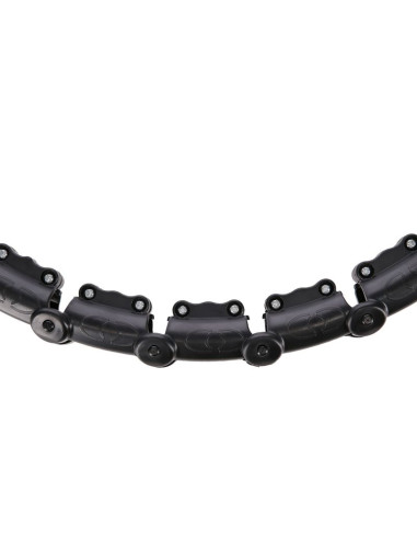 Zestaw hula hop hhw11 black z wypustkami i obciążnikiem + pas br163 black plus size hms