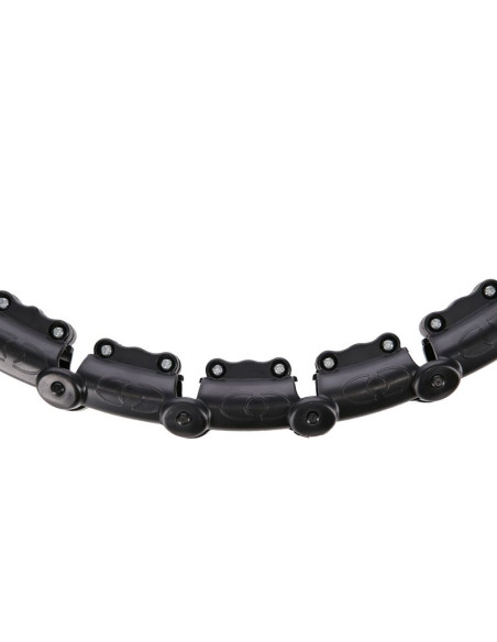 Zestaw hula hop hhw11 black z wypustkami i obciążnikiem + pas br163 black plus size hms