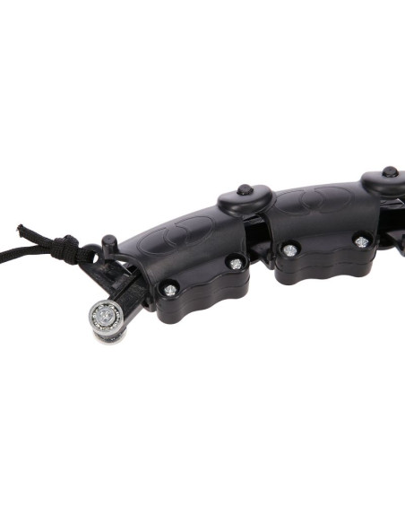 Zestaw hula hop hhw11 black z wypustkami i obciążnikiem + pas br163 black plus size hms