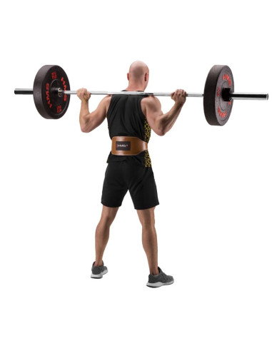 Pa3998 brown rozm. m pas do ćwiczeń siłowych hms