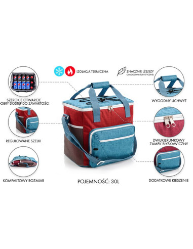 Torba termiczna meteor frosty 30 l żółty/morski