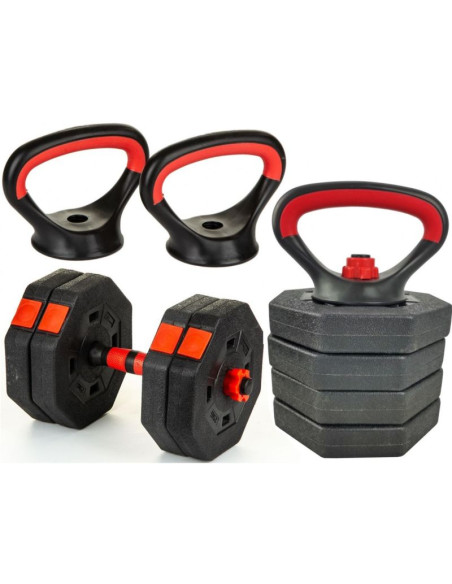 Hantla kompozytowa kettlebell przyrząd do pompek 3w1 10kg eb fit