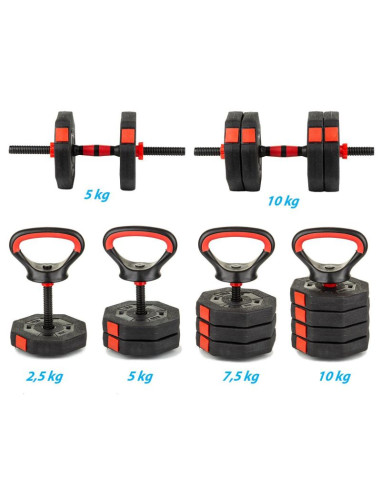 Hantla kompozytowa kettlebell przyrząd do pompek 3w1 10kg eb fit