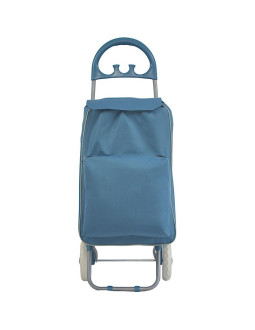 Wózek torba na kólkach na zakupy ze stelażem 40l blue 2