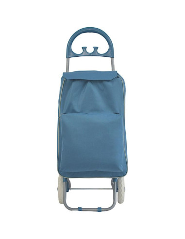 Wózek torba na kólkach na zakupy ze stelażem 40l blue