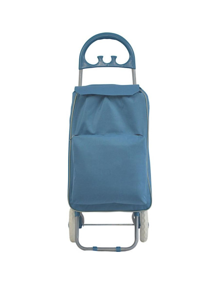 Wózek torba na kólkach na zakupy ze stelażem 40l blue