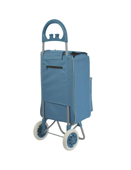 Wózek torba na kólkach na zakupy ze stelażem 40l blue