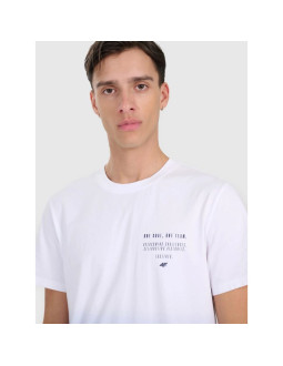 T-shirt regular z nadrukiem męski 4f 4fraw25ttshm3226-31s 2