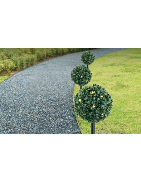 Zestaw lamp solarnych 3 kul bukszpanowych 27 led