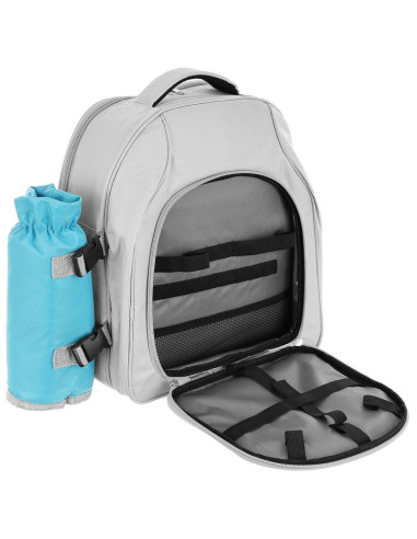 Plecak piknikowy termiczny błekitno szary 25l enero camp