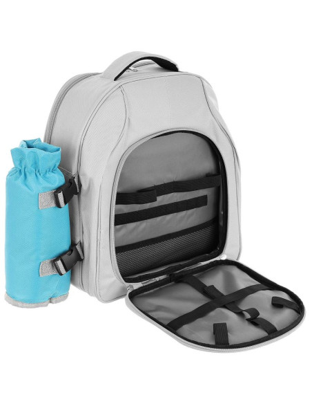 Plecak piknikowy termiczny błekitno szary 25l enero camp