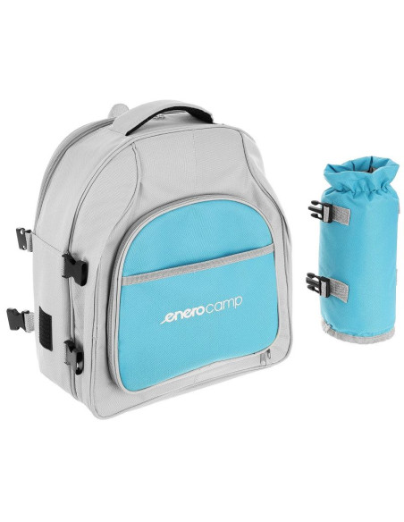 Plecak piknikowy termiczny błekitno szary 25l enero camp