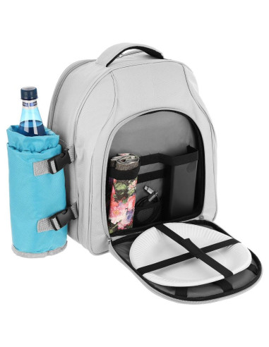 Plecak piknikowy termiczny błekitno szary 25l enero camp