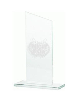 Trofeum szklane grawerowane