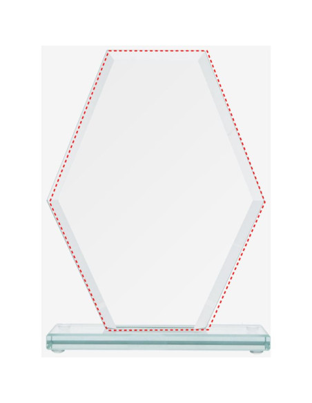 Trofeum szklane z rozklejoną podstawą