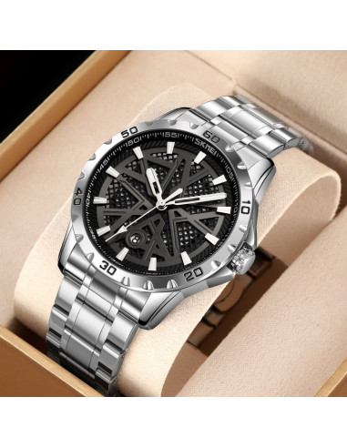 Zegarek męski skmei 9337sibk + box