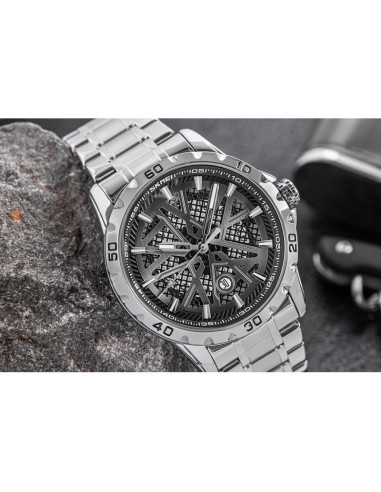 Zegarek męski skmei 9337sibk + box