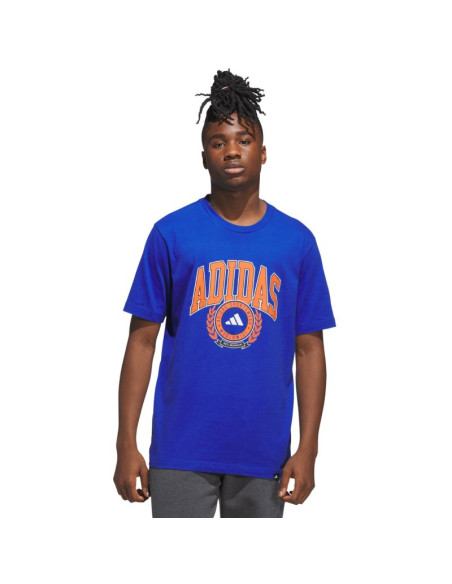 Koszulka męska adidas varsity crest niebieska jn2515