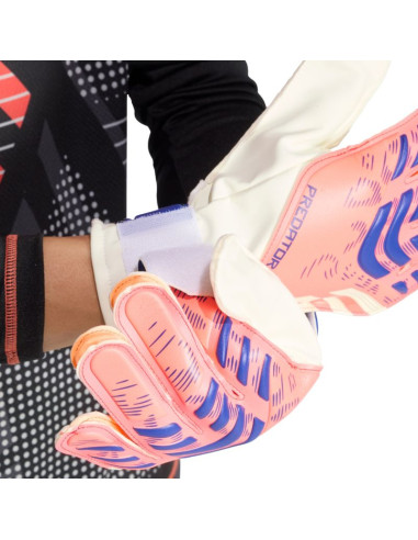 Rękawice bramkarskie adidas predator glove training biało-pomarańczowe jn5355