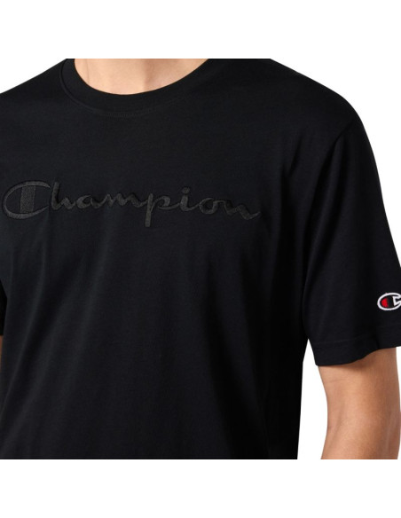Koszulka męska champion ss tee czarna 220273 kk001