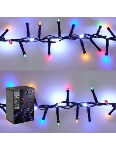 Lampki choinkowe łańcuch świetlny 710 led multikolor/biały