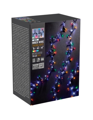 Lampki choinkowe łańcuch świetlny 710 led multikolor/biały