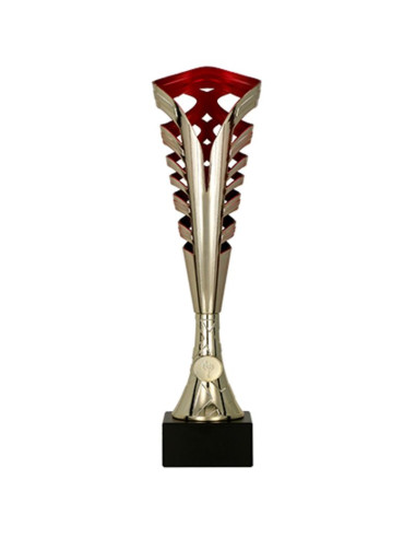 Puchar plastikowy złoto-czerwony