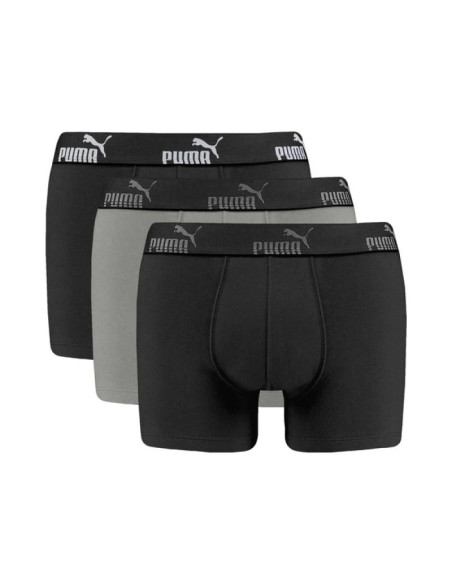 Puma bokserki majtki męskie 3-pack czarne szare wygodne bawełna