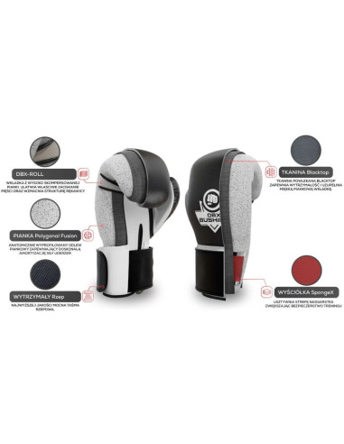 Rękawice bokserskie 10oz - classic white - origin series