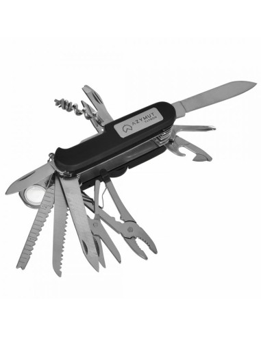 Scyzoryk azymut tatron - 25 narzędzi + kabura, 90mm czarny ( hk20017bl )