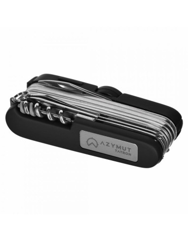 Scyzoryk azymut tatron - 25 narzędzi + kabura, 90mm czarny ( hk20017bl )