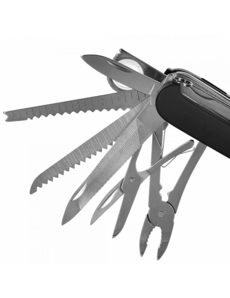 Scyzoryk azymut tatron - 25 narzędzi + kabura, 90mm czarny ( hk20017bl )