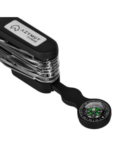 Scyzoryk azymut tatron - 25 narzędzi + kabura, 90mm czarny ( hk20017bl )