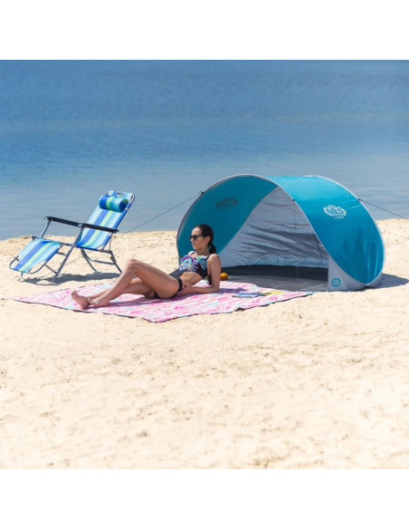 Namiot plażowy samorozkładający nils camp nc3174 turkusowo-szary